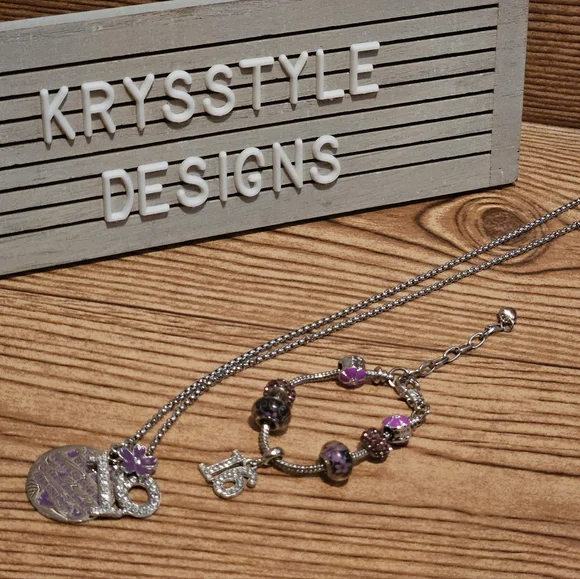 16th Birthday Fashion Jewlery Necklace Bracelet - Picture 1 of 5